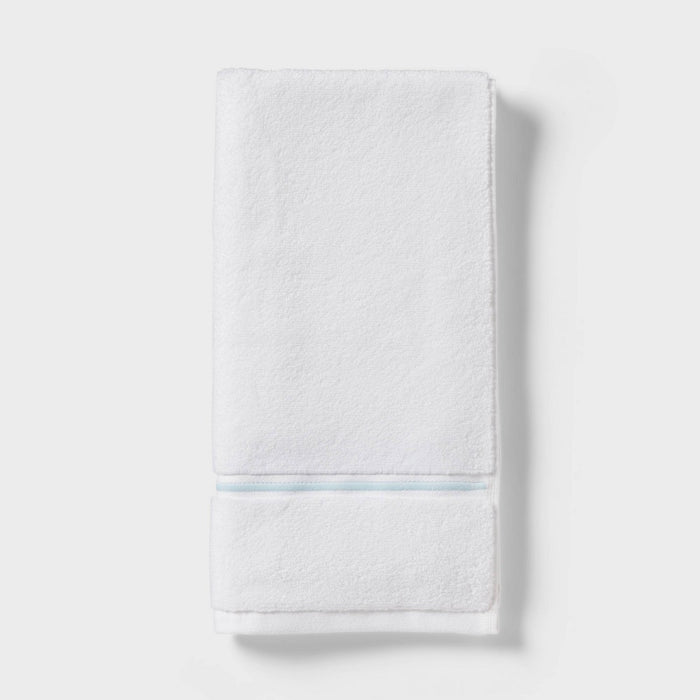 Spa Plush Hand Towel Light Blue Embroidered - Threshold