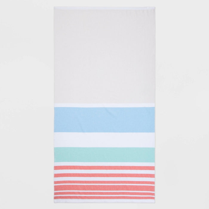 Warm Striped Sand Resist Beach Towel - Sun Squad
