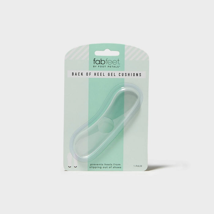 Fab Feet Women's by Foot Petals Back of Heel Gel Insoles Shoe Cushion Clear - 1 pair