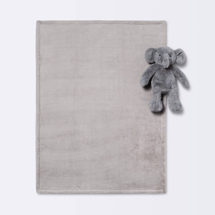 Plush Blanket with Soft Toy - Cloud Island Gray Elephant