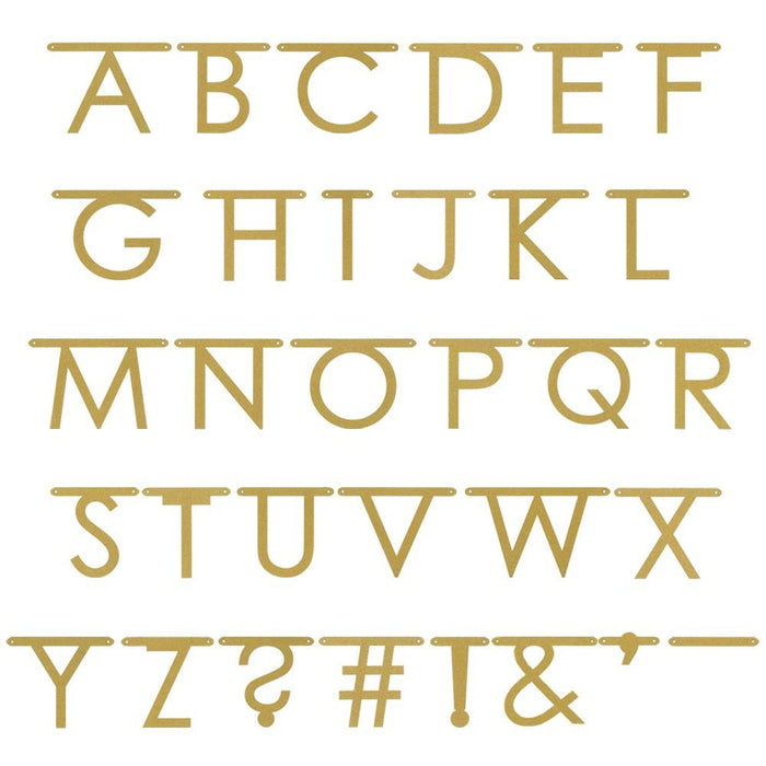 Create Your Own Gold Faux Glitter Banner - Spritz