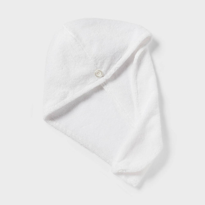 Spa Plush Hair Towel White - Threshold