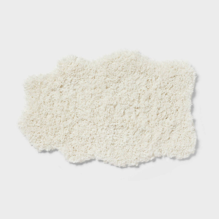 29"x32" Plush Shaped Bath Rug White - Threshold