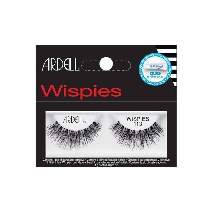 Ardell Wispies 113 False Eyelashes - Black - 1 Pair