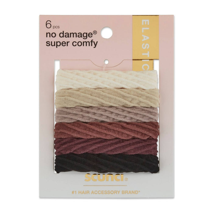 scunci Hosiery Elastic Hair Ties - 6pk