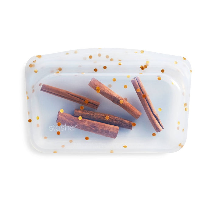 stasher Holiday Dots Reusable Food Storage Bag - Snack