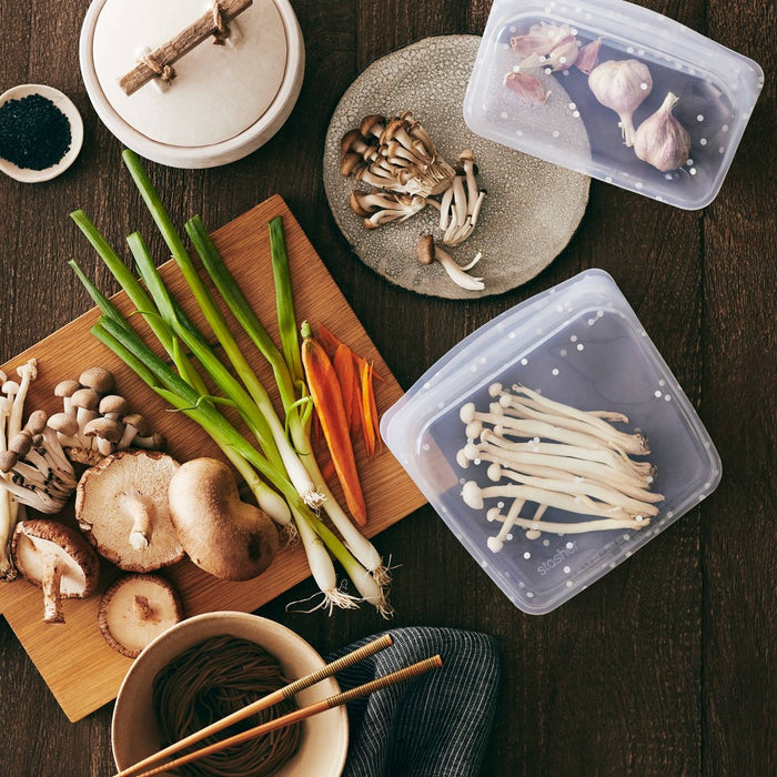 stasher Holiday Dots Reusable Food Storage Bag - Snack