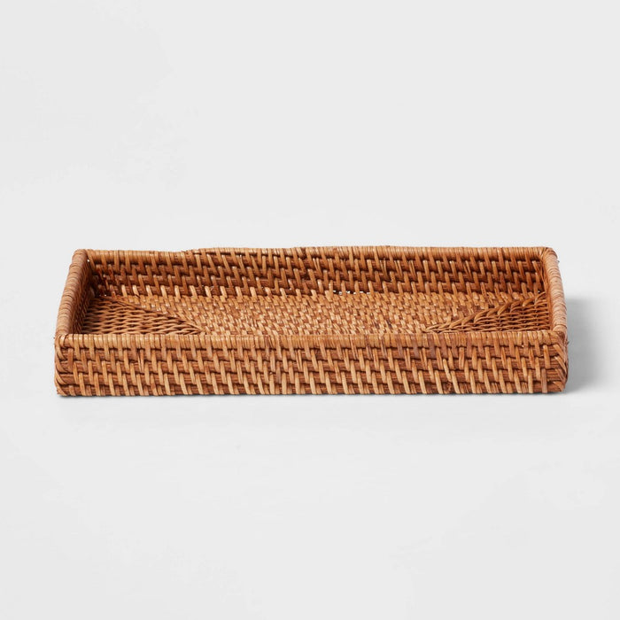 Rattan Tray Light Brown - Threshold