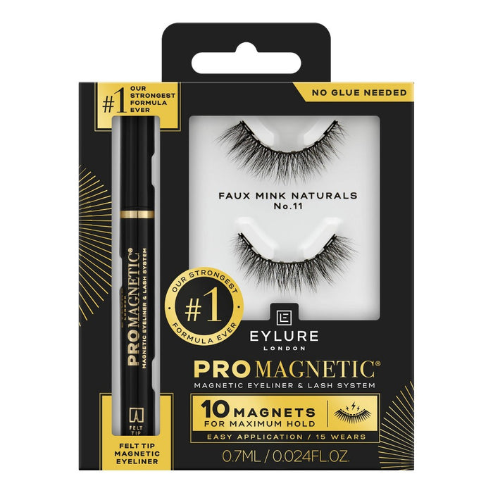 Eylure Promagnetic 10 Magnet Natural No. 11 False Eyelashes with Felt Tip Eyeliner - 1 Pair