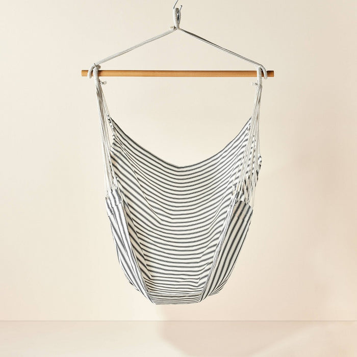 Striped Hammock Chair Dark Gray/Cream - Hearth & Hand with Magnolia