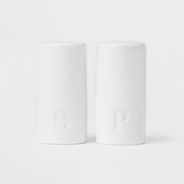 2pc Stoneware Salt and Pepper Shaker Set - Threshold