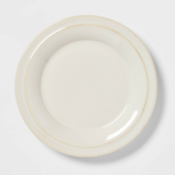 8" Porcelain Woodbridge Salad Plate White - Threshold