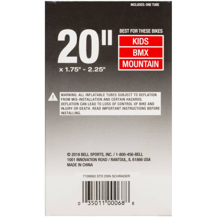 Bell 20" Bike Tire Tube - Black