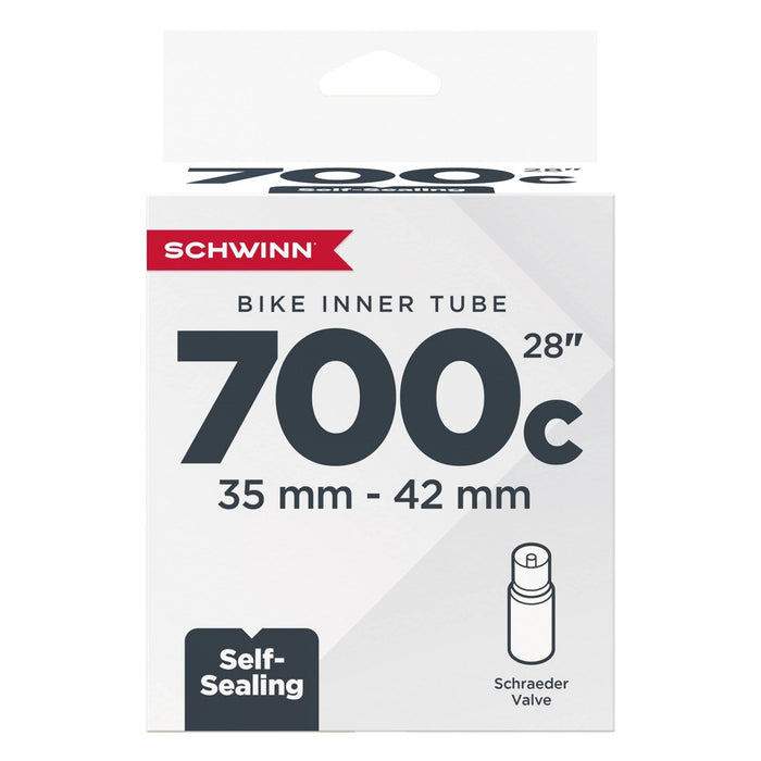 Schwinn 700cc/28" Self-Sealing Bike Tire Tube - Black