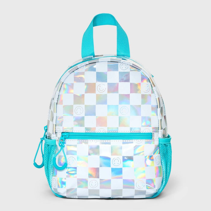 Kids' Adaptive Mini Backpack - Cat & Jack Iridescent Blue