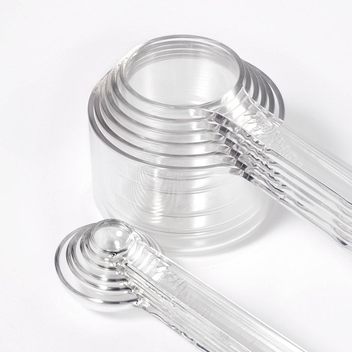 12pc Tritan Plastic Measuring Cups and Spoons Set Clear - Figmint