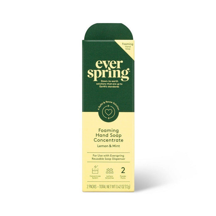 Ultra-Concentrated Hand Soap - Lemon & Mint - 0.21oz/2pk - Everspring