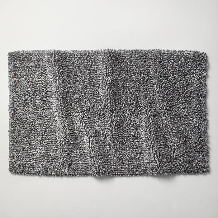 24"x40" Melange Looped Bath Rug Dark Gray - Casaluna