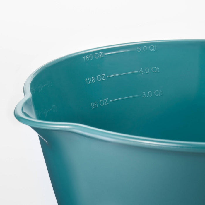 3pc Plastic/Silicone Mixing Bowl with Whisk and Spatula Gift Set Green - Figmint