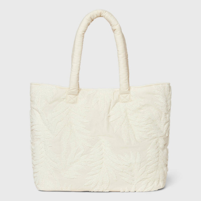 Terry Tote Handbag - Shade & Shore White