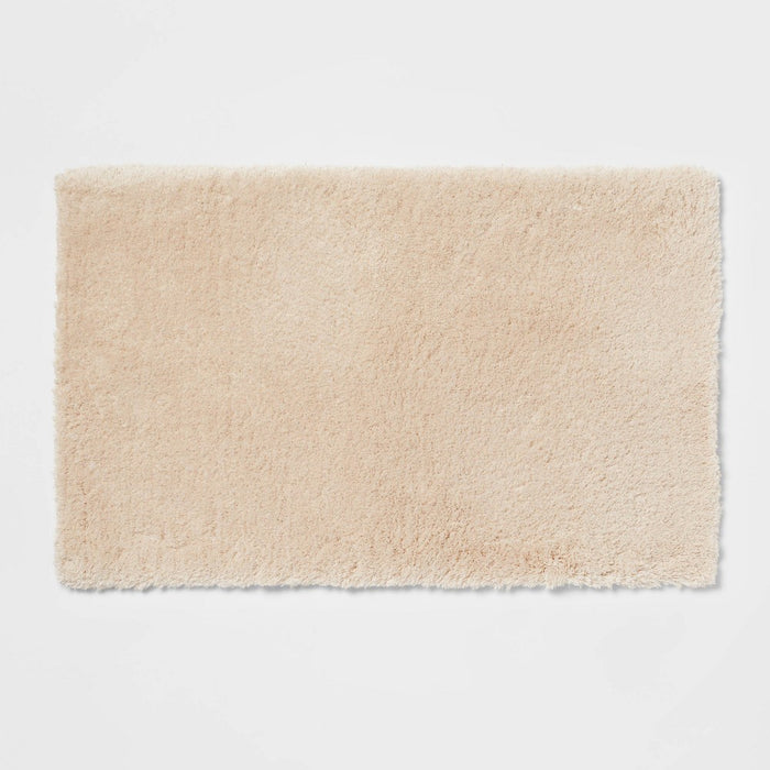 21"x34" Spa Plush Bath Rug Almond - Threshold