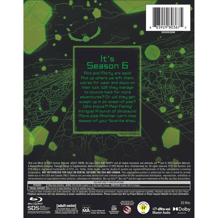 Rick and Morty: S6 (Blu-ray) *ADD 3 TO YOUR CART & 1 IS FREE!*