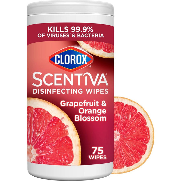 Clorox Scentiva Tahitian Grapefruit Disinfecting Wipes - 75ct