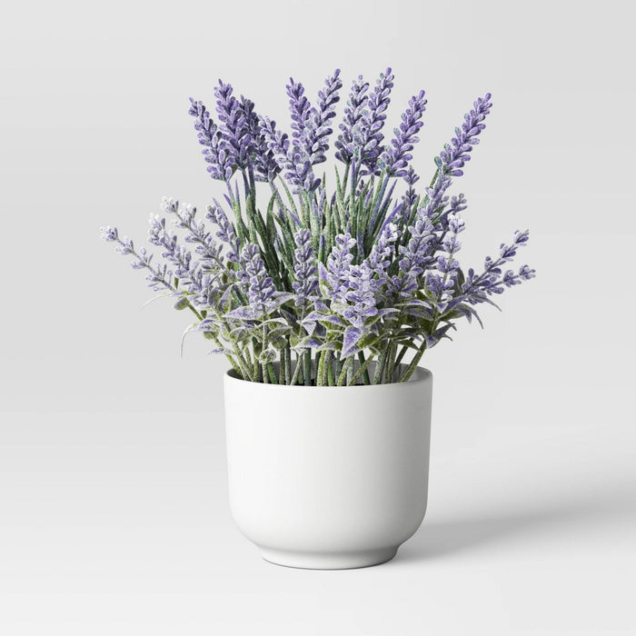 Artificial Mini Arrangement Potted Plant Lavender - Threshold