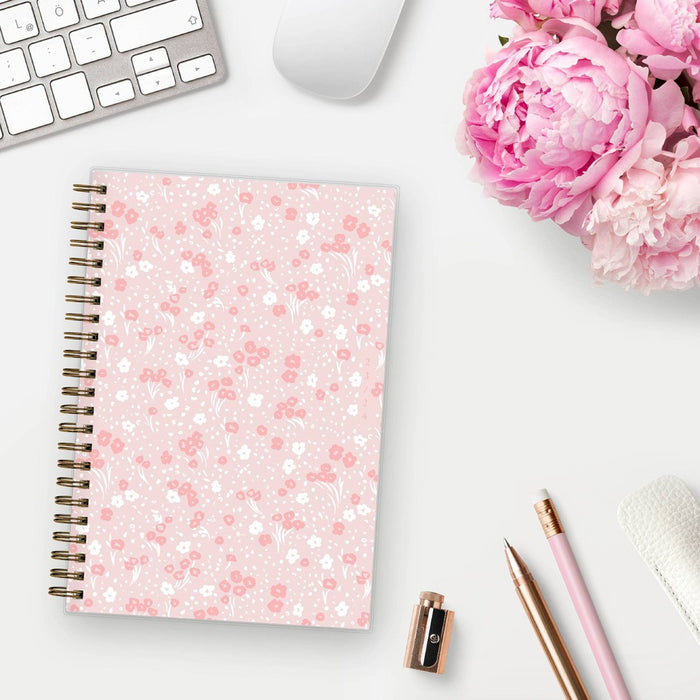 Blue Sky x One Tree Planted 2023-24 Academic Planner Clear Cover 5"x8" Weekly/Monthly Wirebound Maeve Pink
