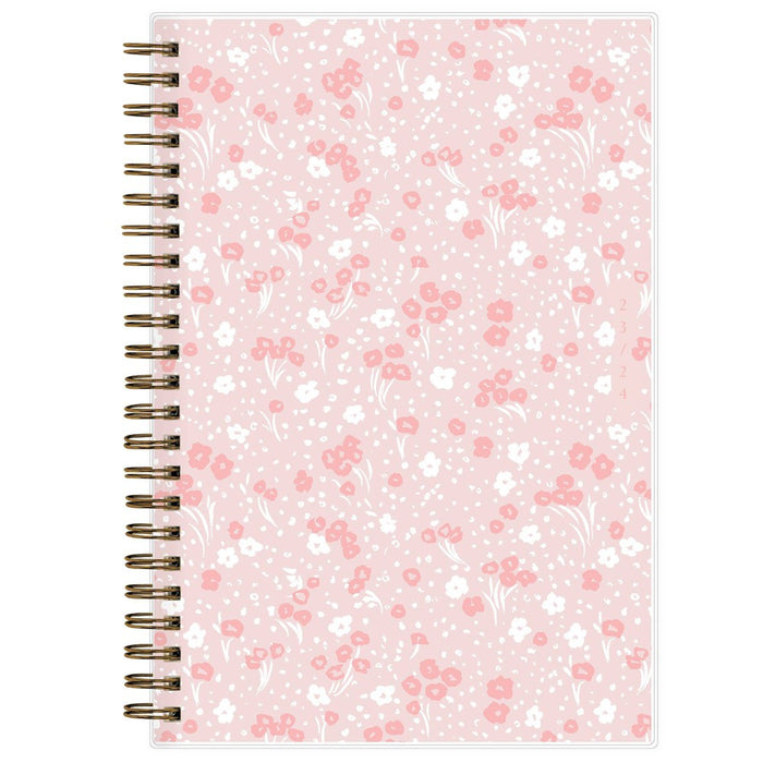 Blue Sky x One Tree Planted 2023-24 Academic Planner Clear Cover 5"x8" Weekly/Monthly Wirebound Maeve Pink