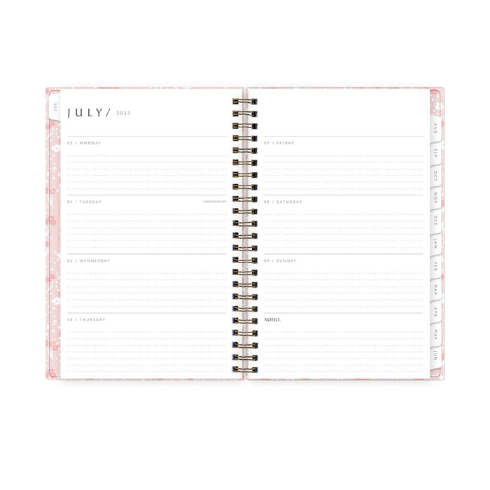 Blue Sky x One Tree Planted 2023-24 Academic Planner Clear Cover 5"x8" Weekly/Monthly Wirebound Maeve Pink