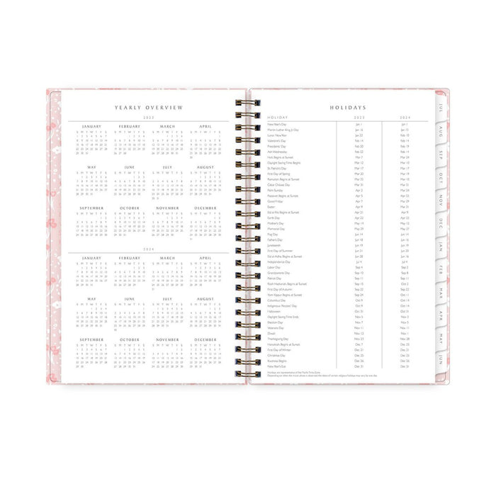 Blue Sky x One Tree Planted 2023-24 Academic Planner Clear Cover 5"x8" Weekly/Monthly Wirebound Maeve Pink