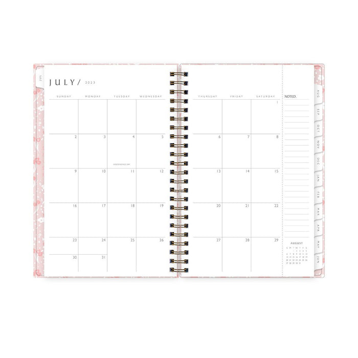 Blue Sky x One Tree Planted 2023-24 Academic Planner Clear Cover 5"x8" Weekly/Monthly Wirebound Maeve Pink