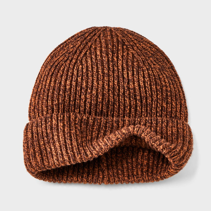 Men's Rib-Knit Value Beanie - Goodfellow & Co Brown