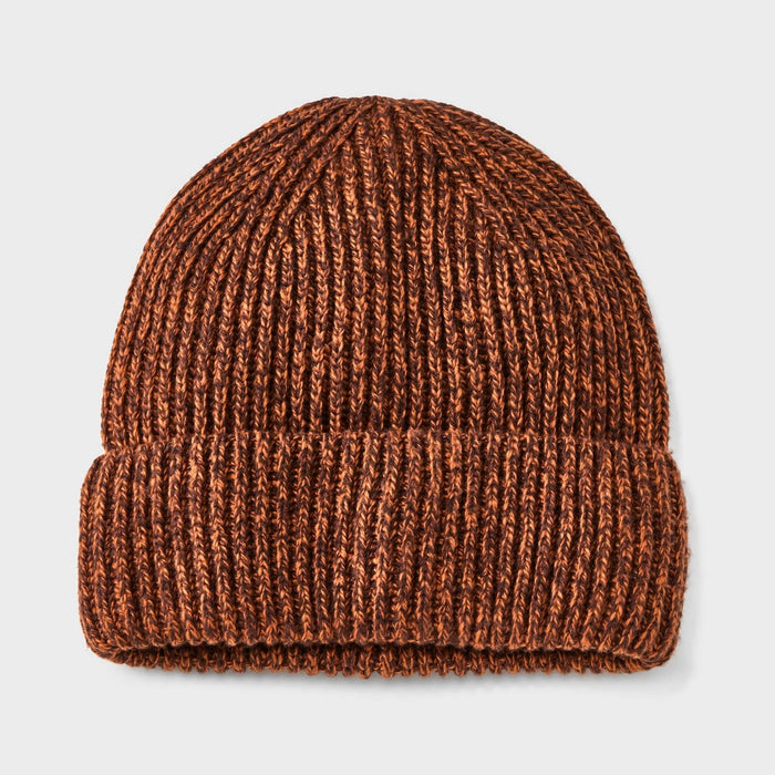 Men's Rib-Knit Value Beanie - Goodfellow & Co Brown