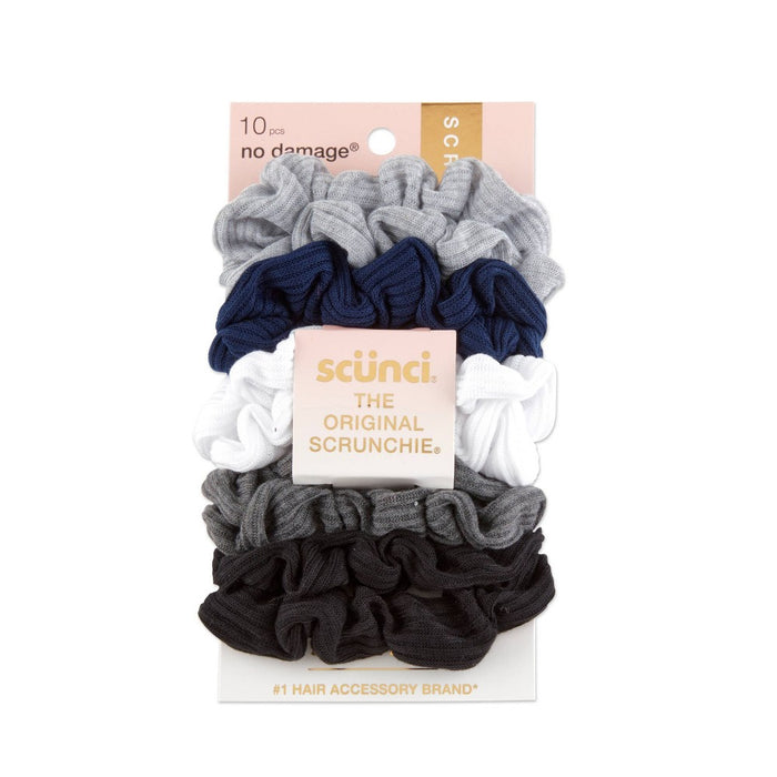 scunci Everyday & Active No Damage Large Interlock Scrunchies - 10pk