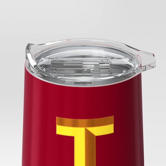 11.4oz Stainless Steel Double Wall Non-Vacuum Wine Tumbler with Slide Lid "T" Red - Opalhouse