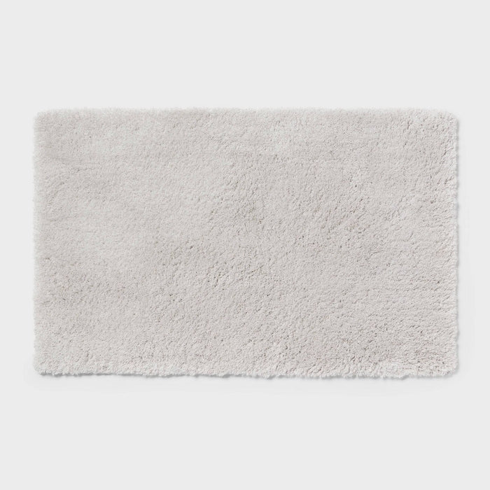 21"x34" Spa Plush Bath Rug Light Gray - Threshold