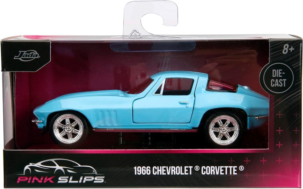 Jada 1:32 Pink Slips Diecast Car - 1966 Chevrolet Corvette - Blue