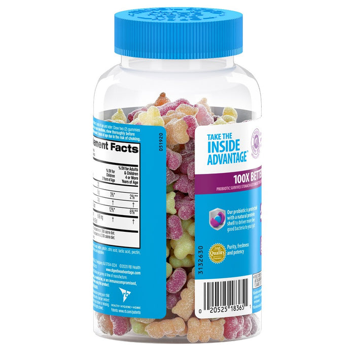 Digestive Advantage Probiotic Gummies - Fruit Flavors - 80ct