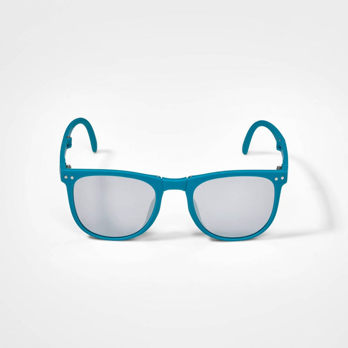 Kids' Foldable Surfer Shade Sunglasses with Mirror Lens - Cat & Jack Green