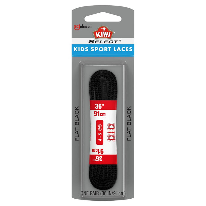 KIWI Select Kids Sport Flat Laces - Black 36in