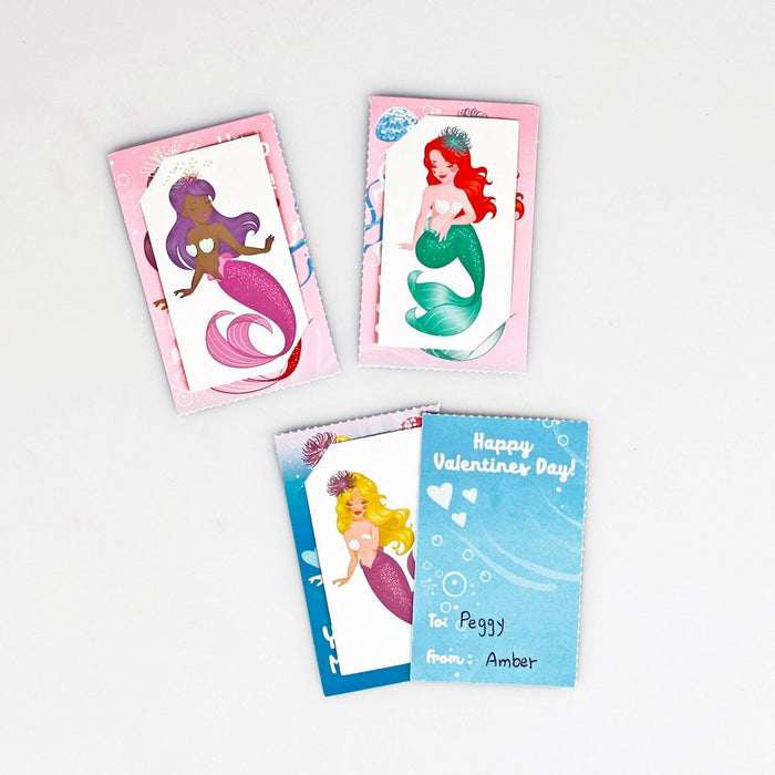 16ct Sadie & Sam Valentine's Exchange Cards Mermaid Tattoo