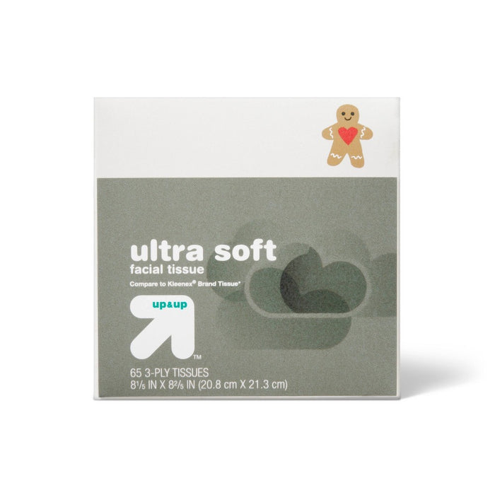 Holiday Ultra Soft Facial Tissue - Icons - 65ct - up & up