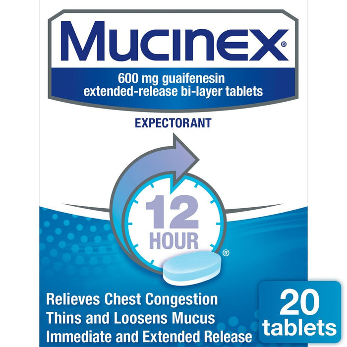 Mucinex 12 Hour Chest Congestion Medicine - Tablets - 20ct