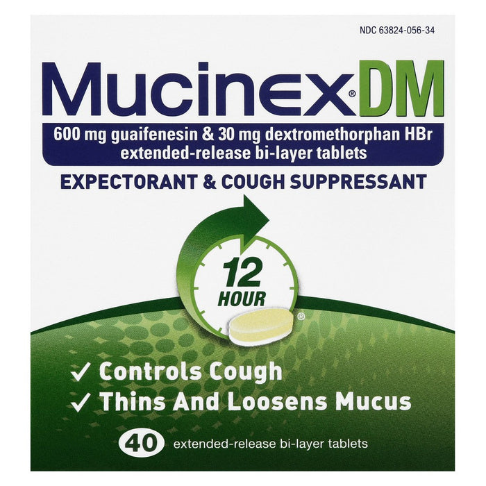 Mucinex DM 12 Hour Cough Medicine - Tablets - 40ct