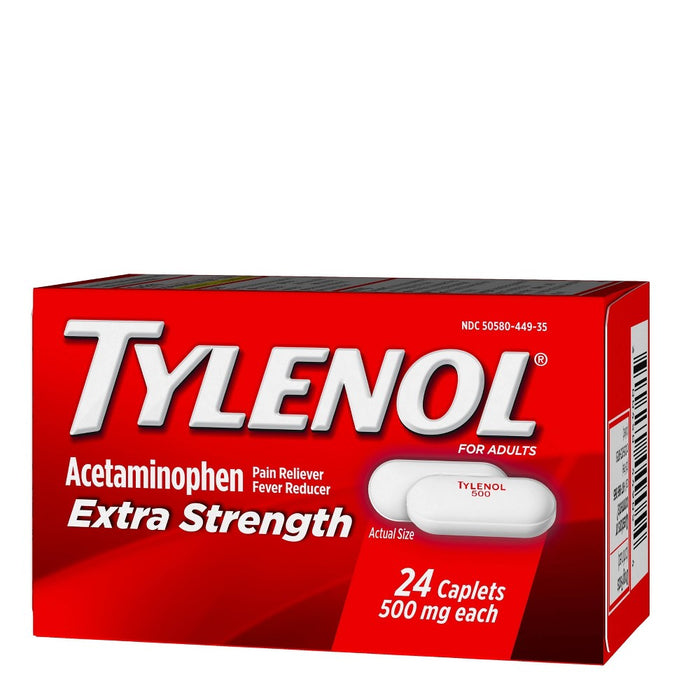 Tylenol Extra Strength Pain Reliever and Fever Reducer Caplets - Acetaminophen - 24ct