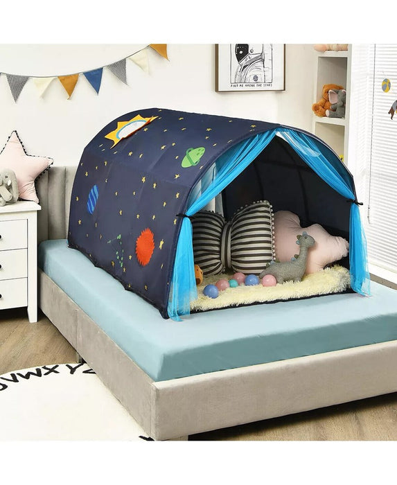 Kids Bed Tent Play Tent Portable Playhouse Twin Sleeping w/Carry Bag