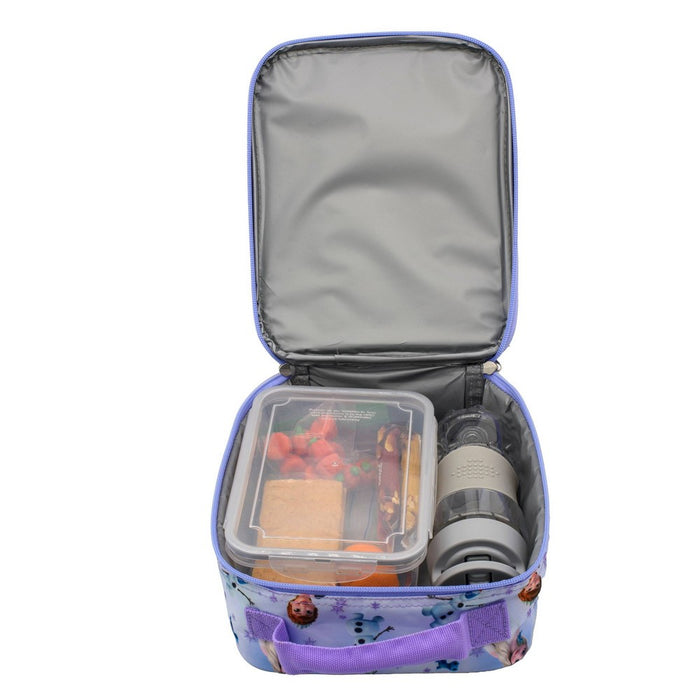 Frozen Kids' Square Lunch Box and Bag - Purple