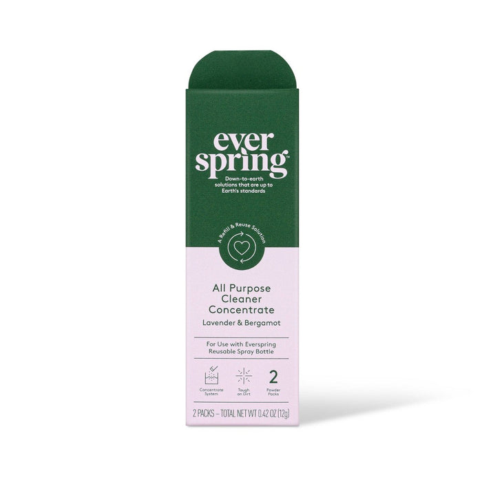 Lavender & Bergamot Ultra-Concentrated All Purpose Cleaner - 0.42oz/2ct - Everspring
